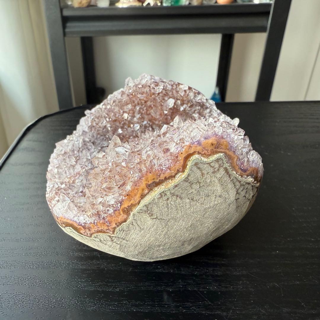 天然石アメジストの原石　置物NO.012905