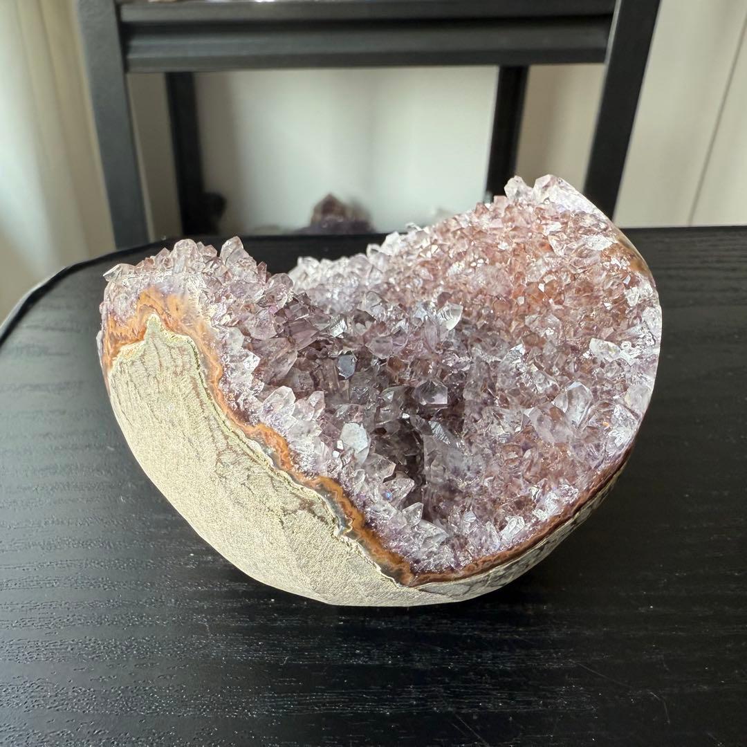 天然石アメジストの原石　置物NO.012905