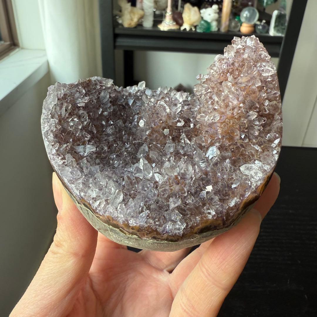 天然石アメジストの原石　置物NO.012905