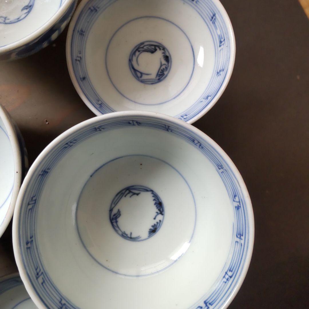明治期 古伊万里 蓋茶碗5客 染付 - メルカリ