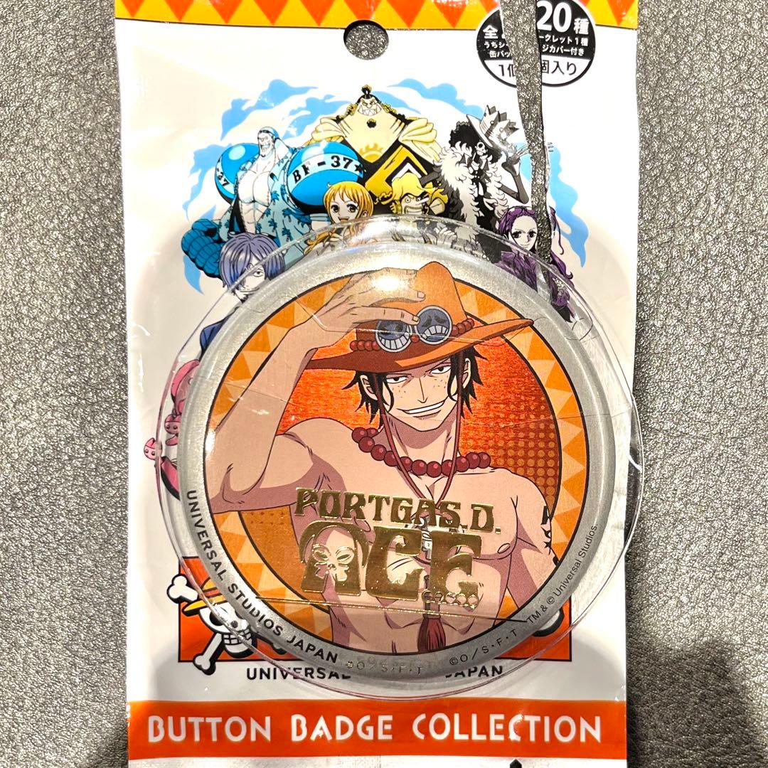 ワンピース ユニバ 缶バッジ シークレット エース - メルカリ