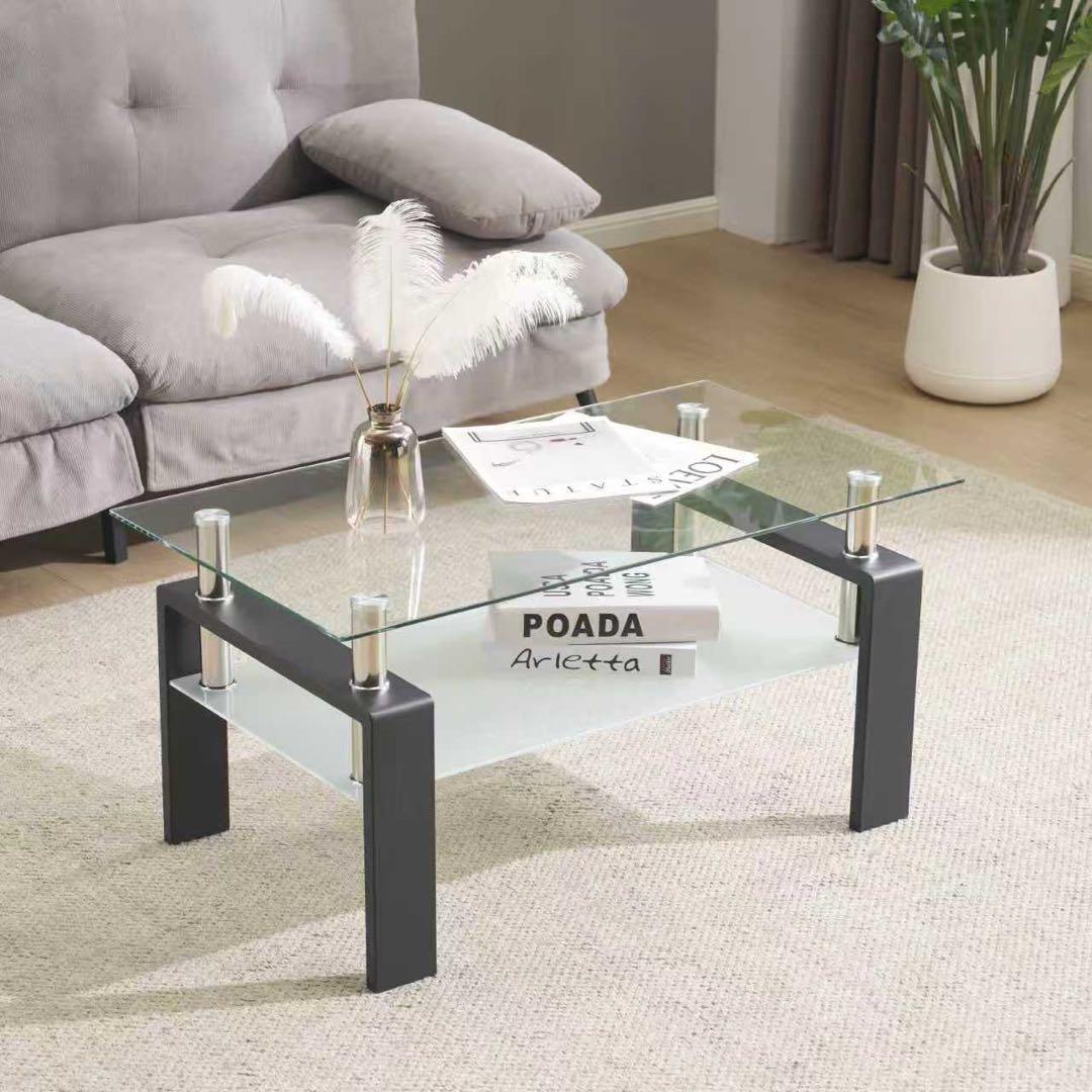 新品】幅88cm強化ガラステーブル コーヒーテーブル - メルカリ