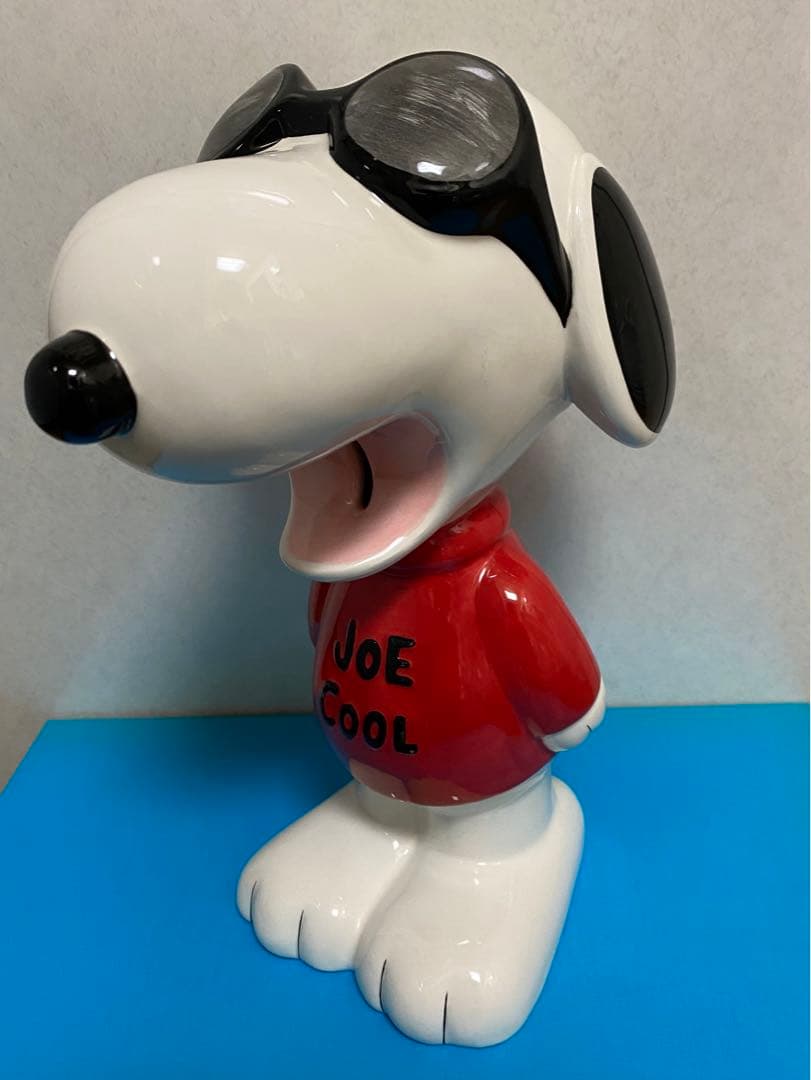 スヌーピージョ−ク−ル貯金箱陶器　置物　インテリア