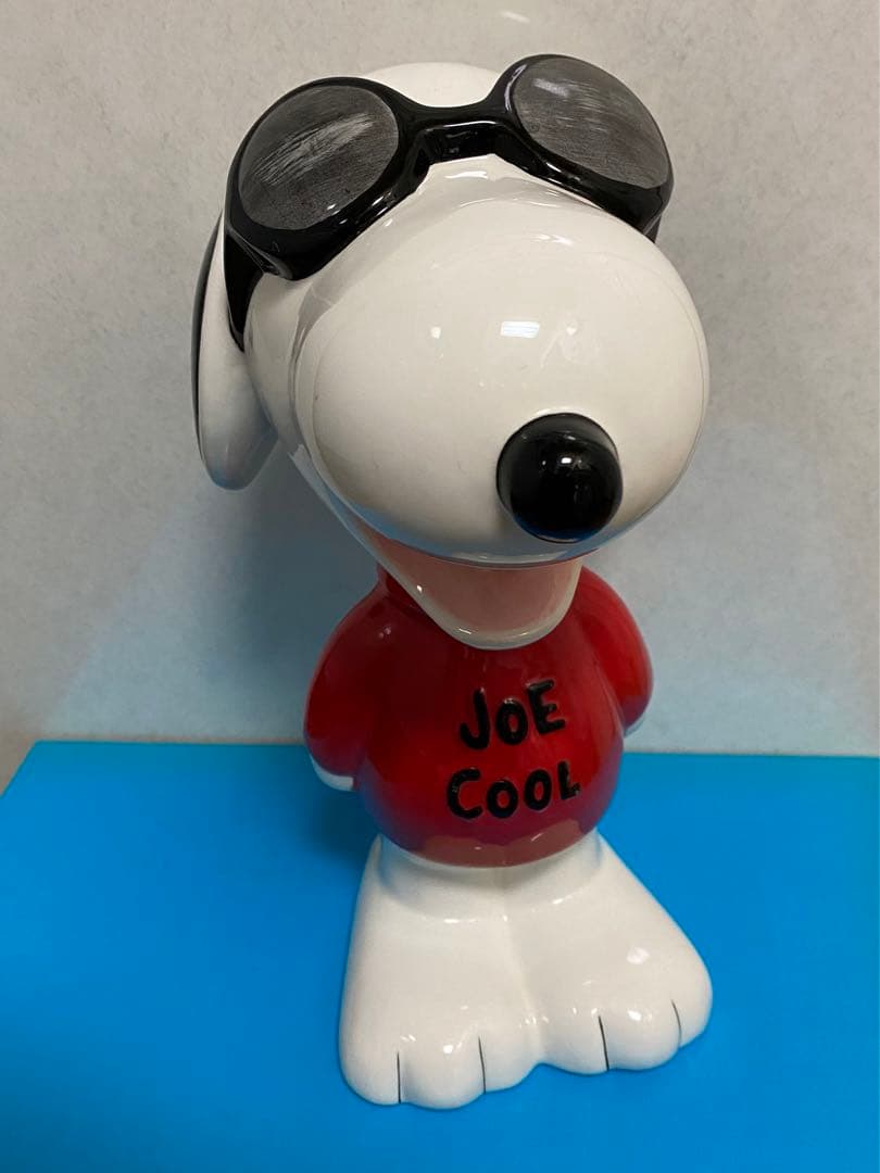 スヌーピージョ−ク−ル貯金箱陶器　置物　インテリア