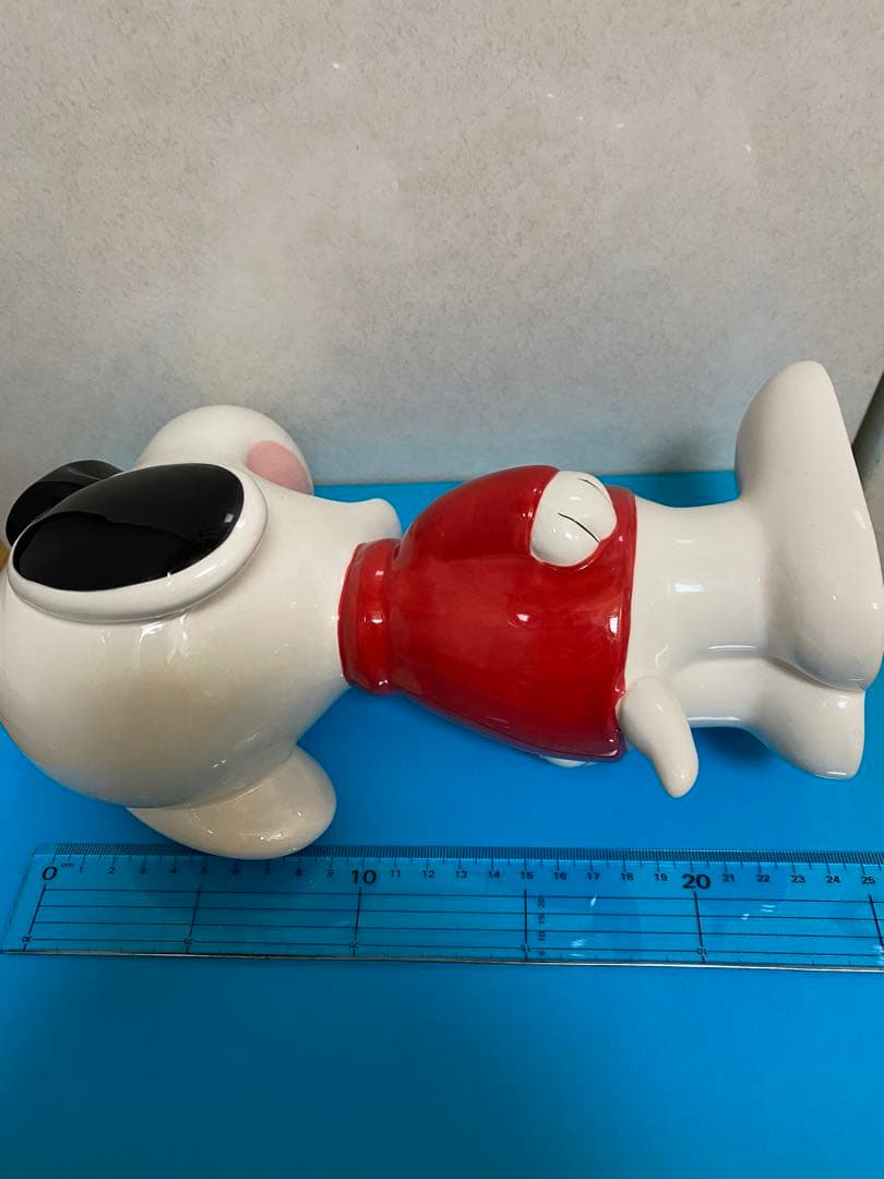 スヌーピージョ−ク−ル貯金箱陶器　置物　インテリア