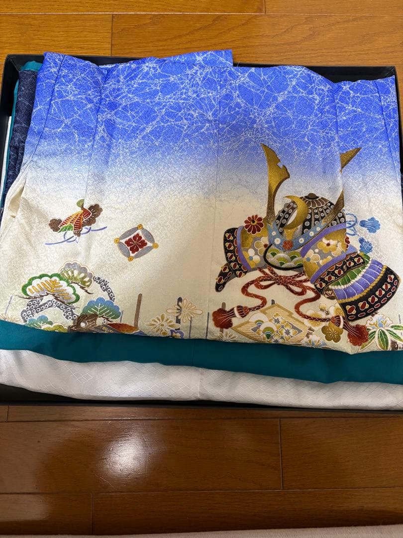 a☆です　羽織袴フルセット　男の子用　　七五三　5歳　簡単　着物