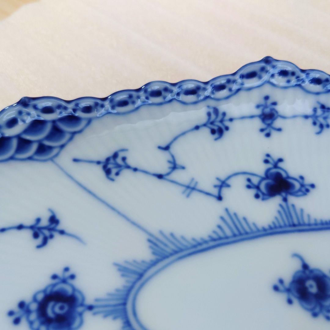 ロイヤルコペンハーゲン　ブルーフルーテッド　ハーフレース　ピックルディッシュ共箱