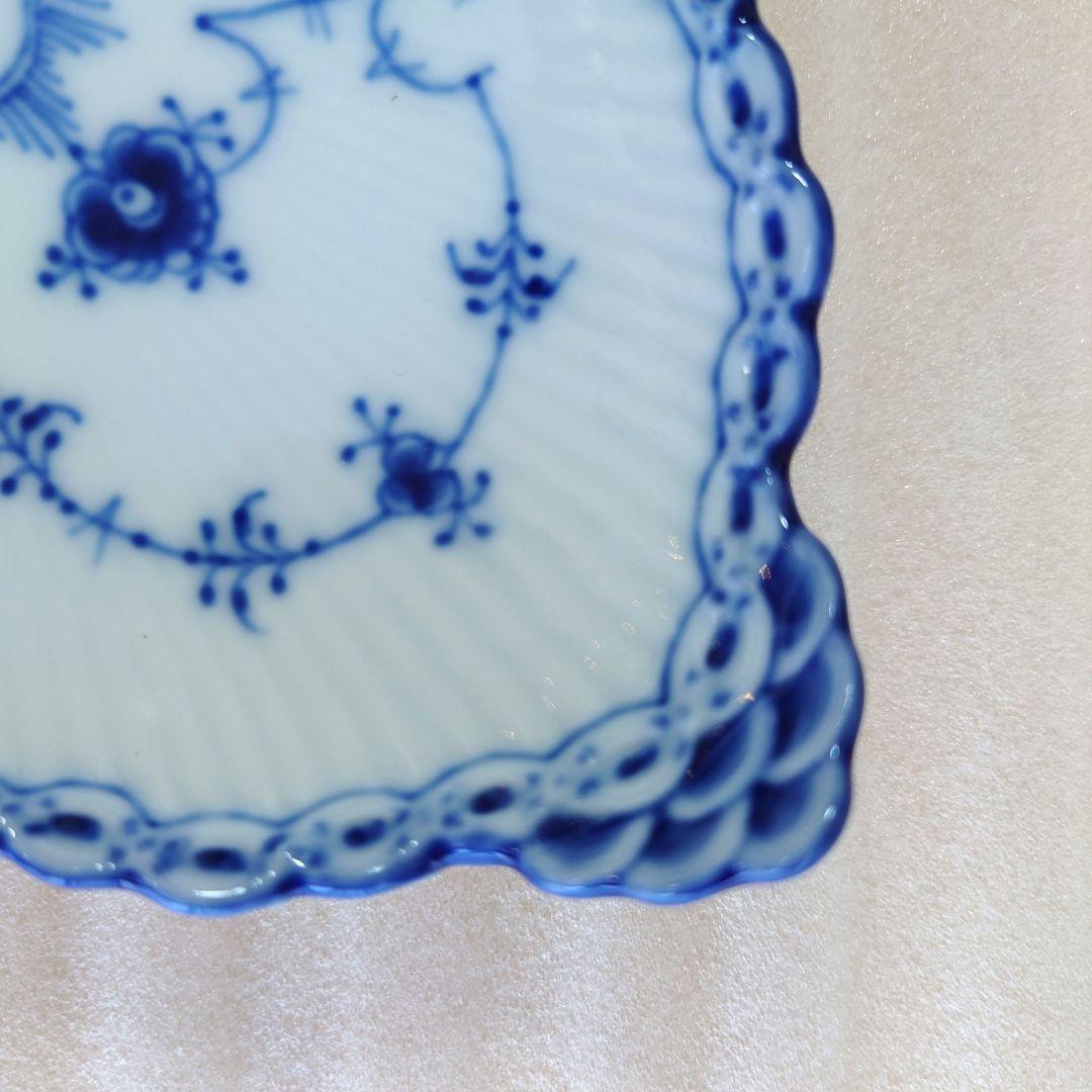 ロイヤルコペンハーゲン　ブルーフルーテッド　ハーフレース　ピックルディッシュ共箱