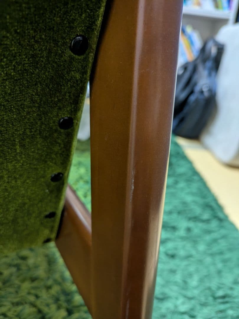 カリモク60 Kチェア モケットグリーン 2シーター (大阪引取りは更に値引き)