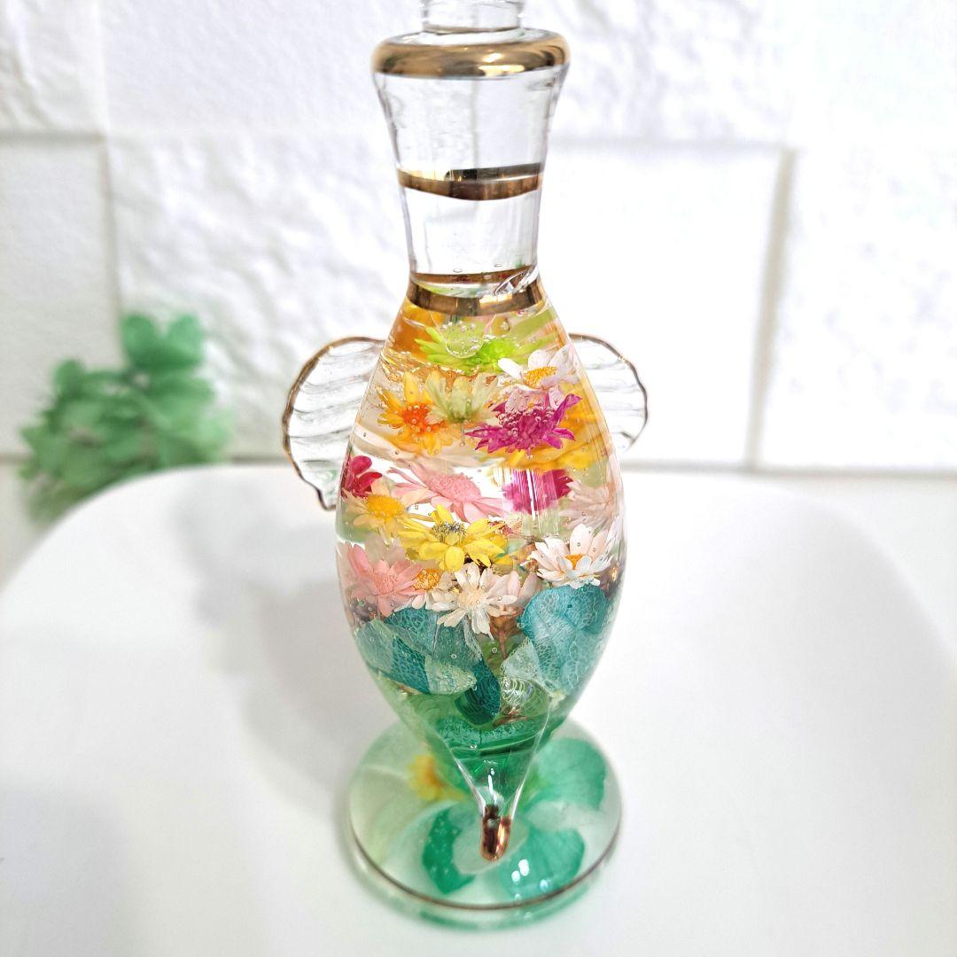 No.63 ゾウのエジプシャングラスハーバリウム【Mサイズ】お花畑