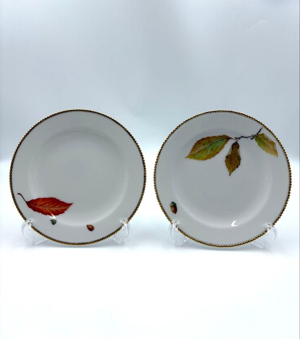 未使用保管品　大倉陶園　百木春夫　団栗のバラード　プレート　絵替りセット　箱付