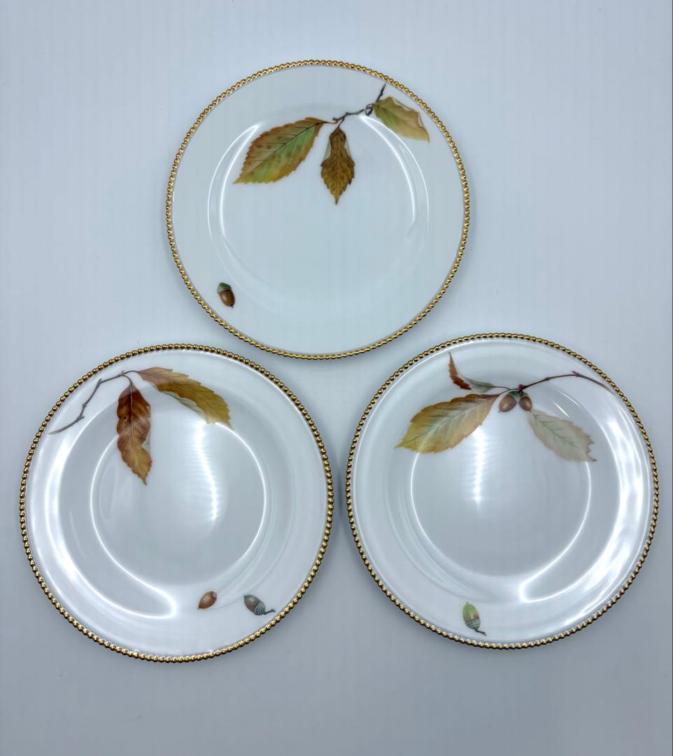 未使用保管品　大倉陶園　百木春夫　団栗のバラード　プレート　絵替りセット　箱付