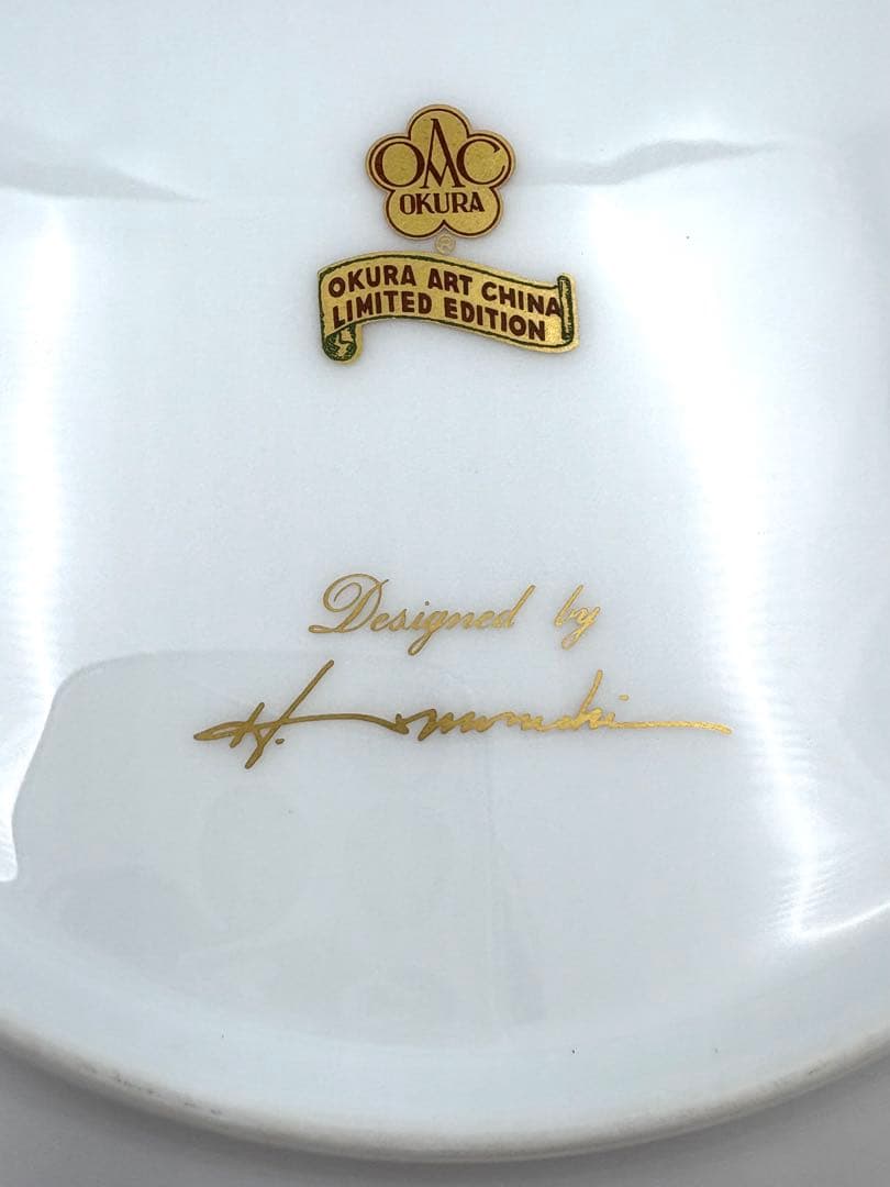 未使用保管品　大倉陶園　百木春夫　団栗のバラード　プレート　絵替りセット　箱付