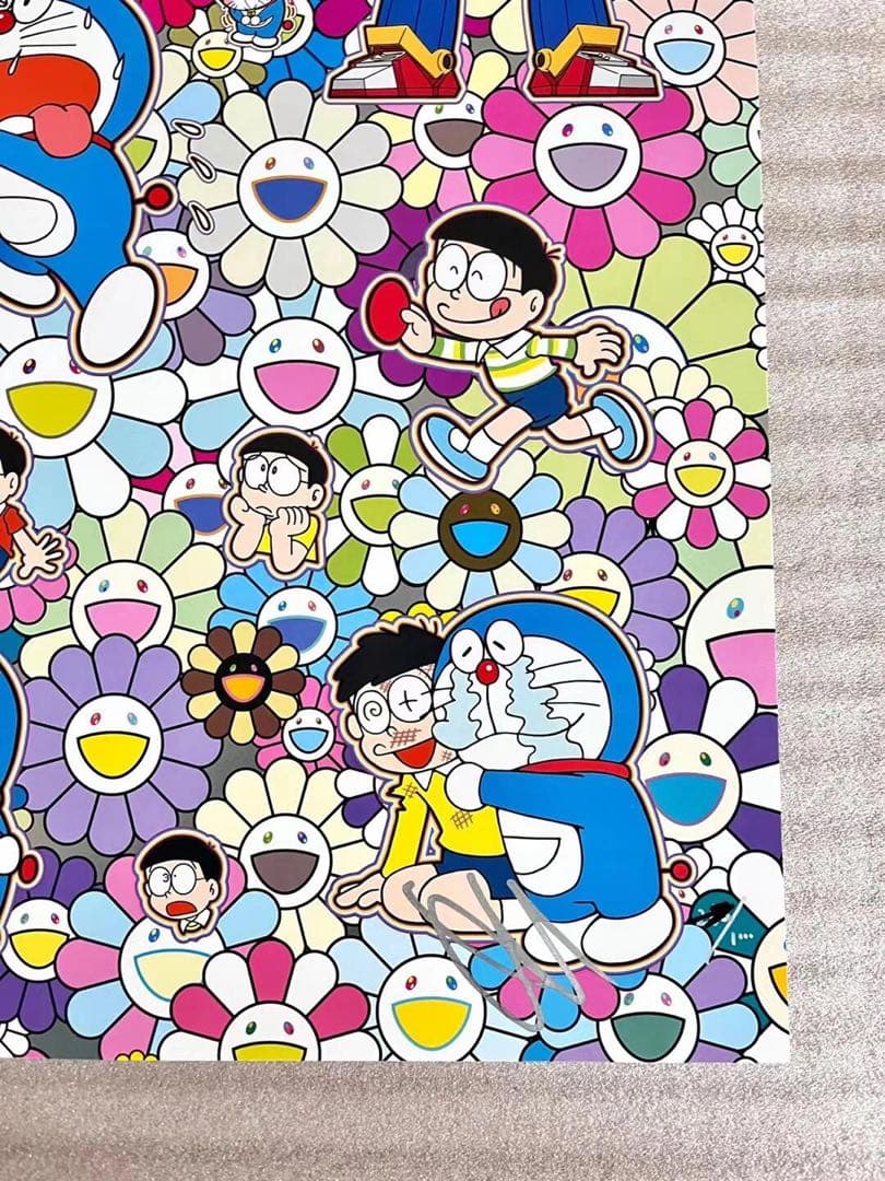 村上隆 版画 タイムマシンでレッツゴー約70cm（含まれません額装）