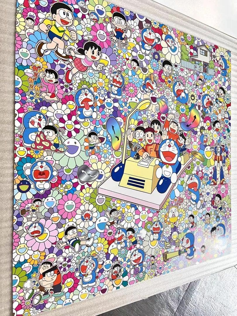 村上隆 版画 タイムマシンでレッツゴー約70cm（含まれません額装）