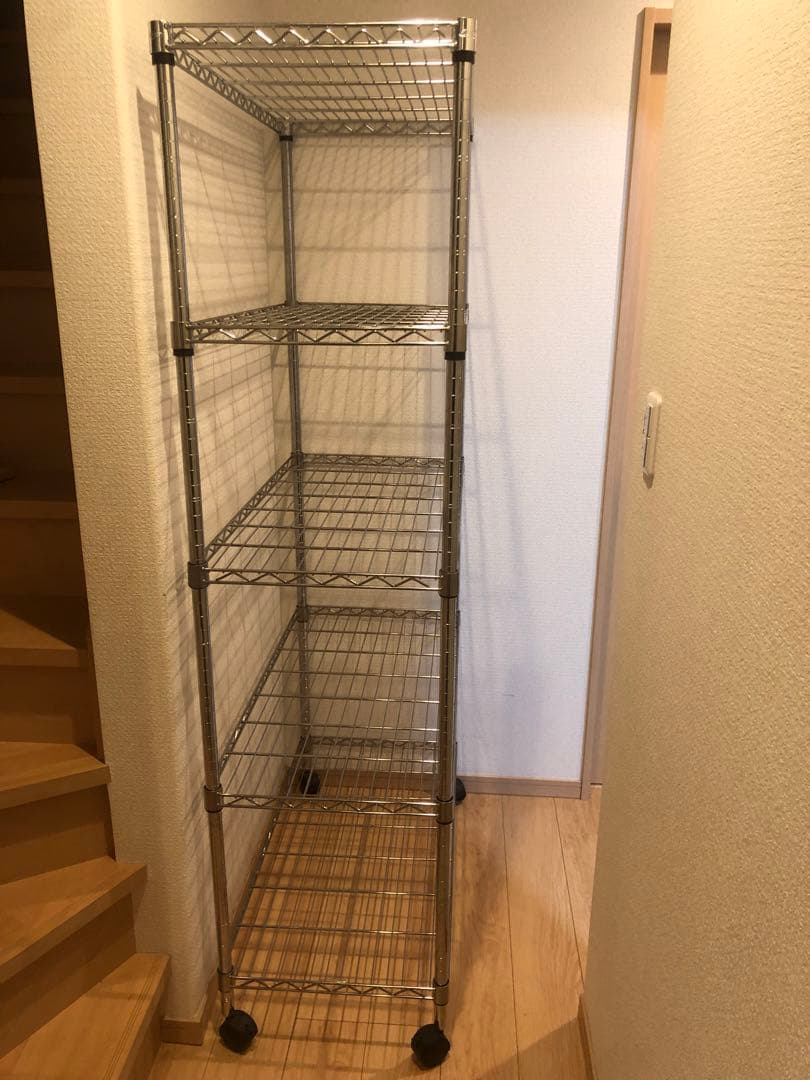 お値引終了‼️‼️⑤5段スチールラック シルバー 約180cm
