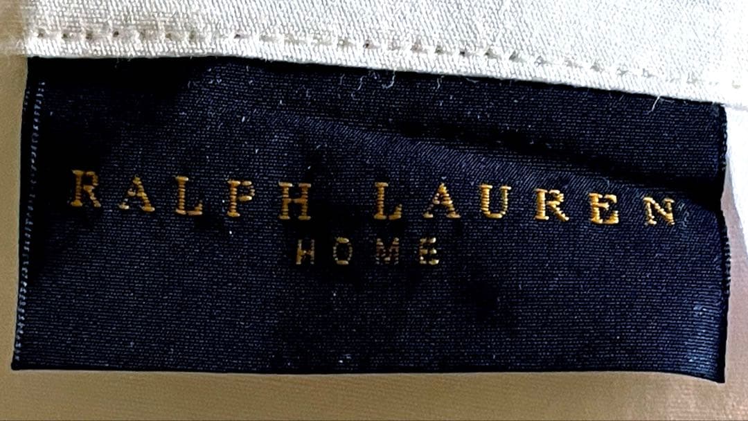 新品未使用✳︎ラルフローレン✳︎フリル付フラットシーツ✳︎ダブルサイズ✳︎アイボリー