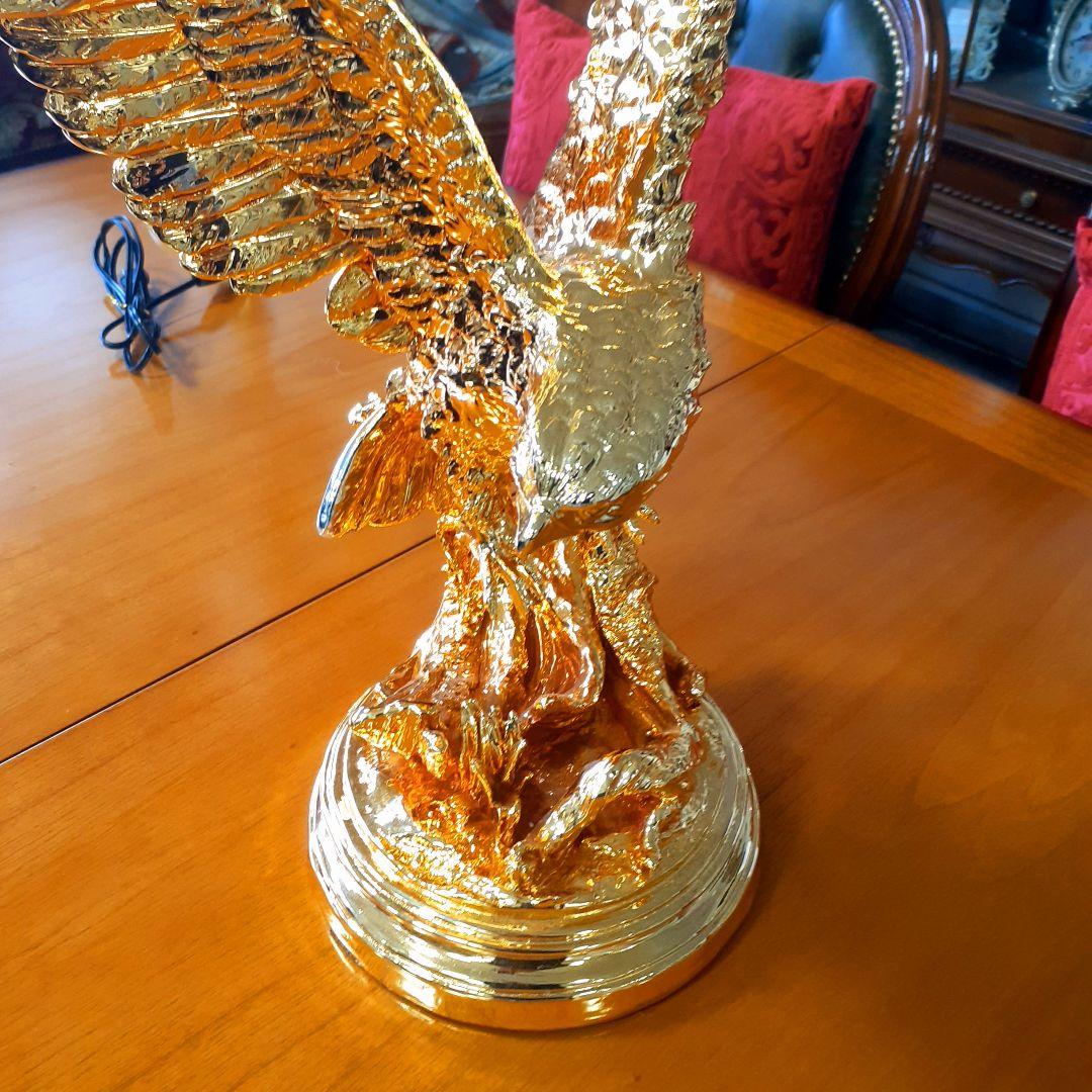 輸入雑貨　アニマルオブジェ　ゴールド　『羽ばたく鷹・イーグル』　縁起物