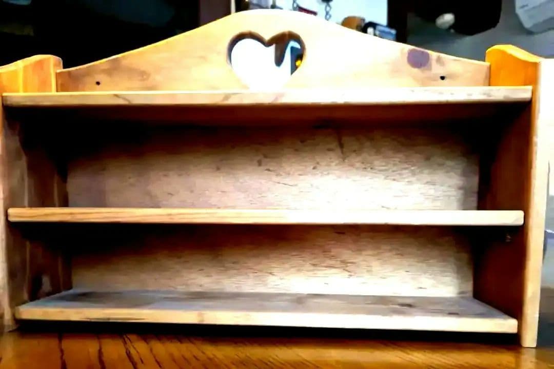 片付けの為値下げ♥カントリー家具雑貨　アンファンシェルフ棚コーハウス木製ハート型