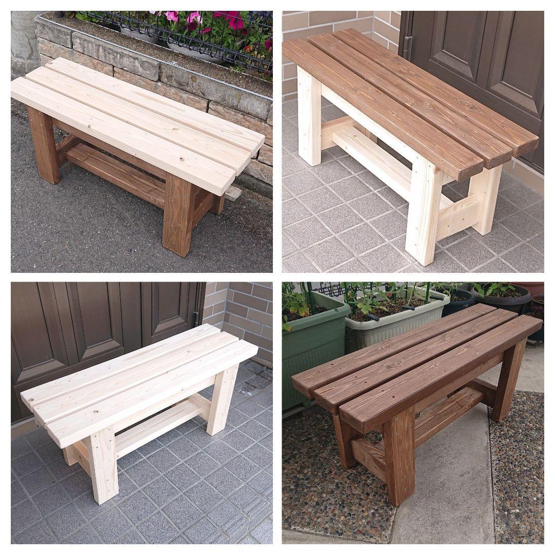 ベンチ アンティーク調 木製 90cmタイプ 丈夫 多目的 椅子 屋外 (BW