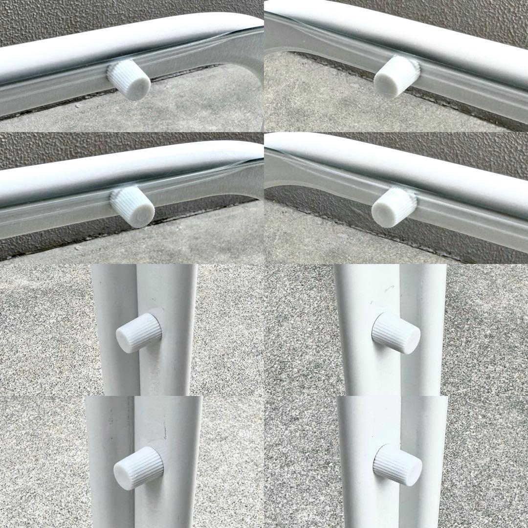 レトロ 北欧モダン ガラス センターテーブル ミッドセンチュリー アイアン 白