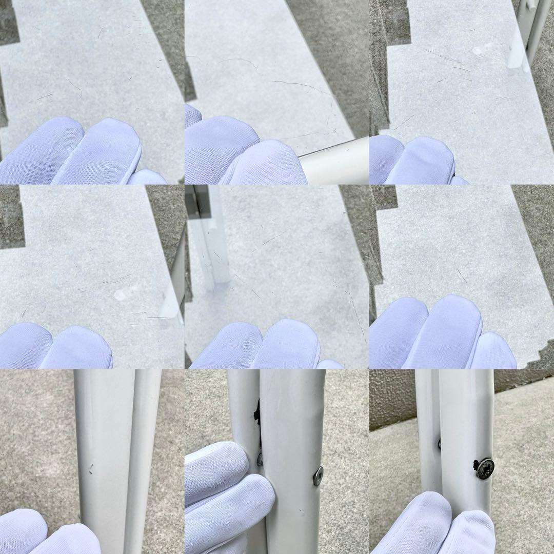 レトロ 北欧モダン ガラス センターテーブル ミッドセンチュリー アイアン 白