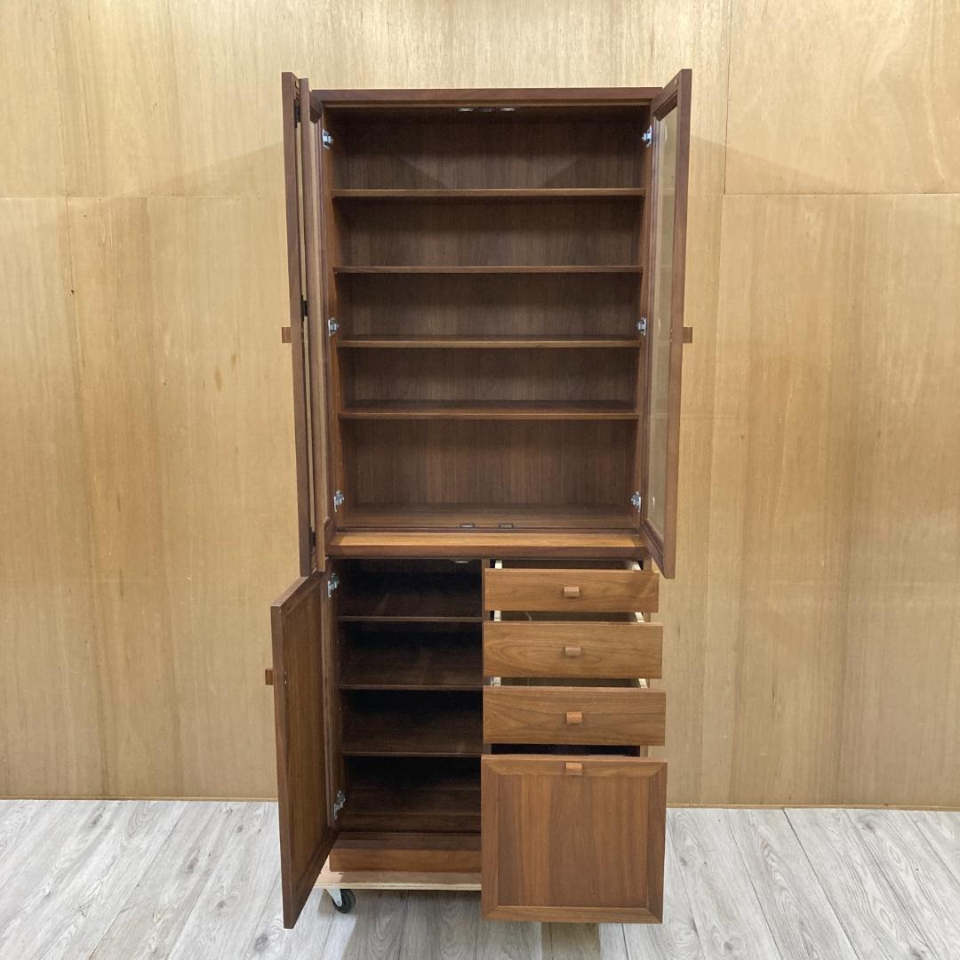 アーリータイムスアルファ　食器棚　エテルノ　ウォールナット　旭川家具　北海道