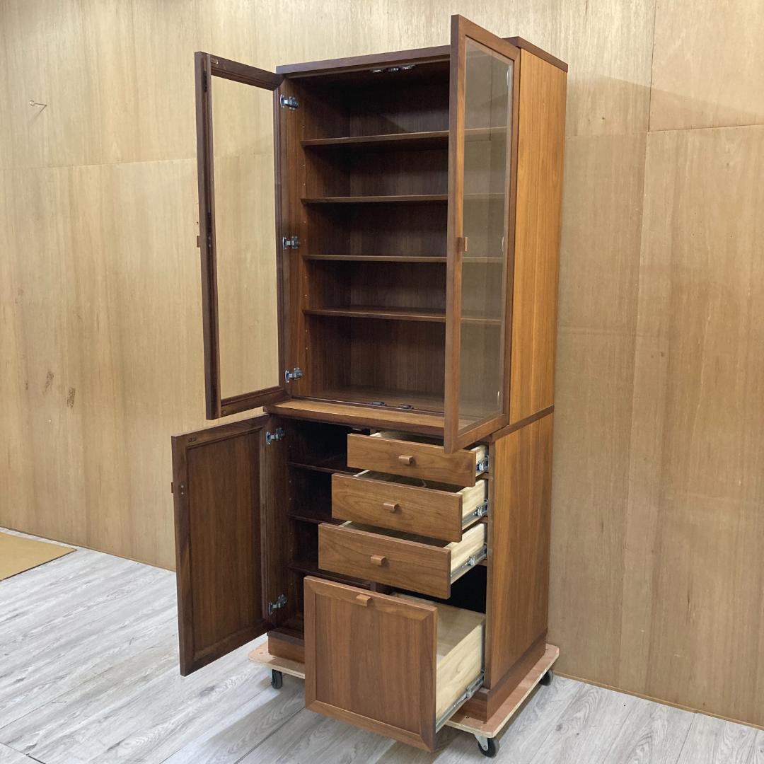 アーリータイムスアルファ　食器棚　エテルノ　ウォールナット　旭川家具　北海道