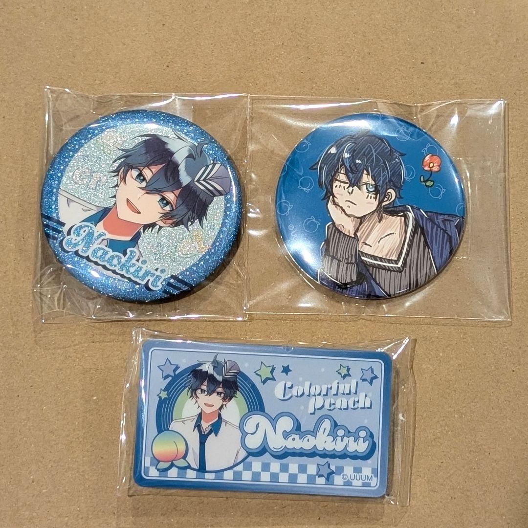 カラフルピーチ なおきり ダイナー 缶バッジ 直筆イラスト おなまえ