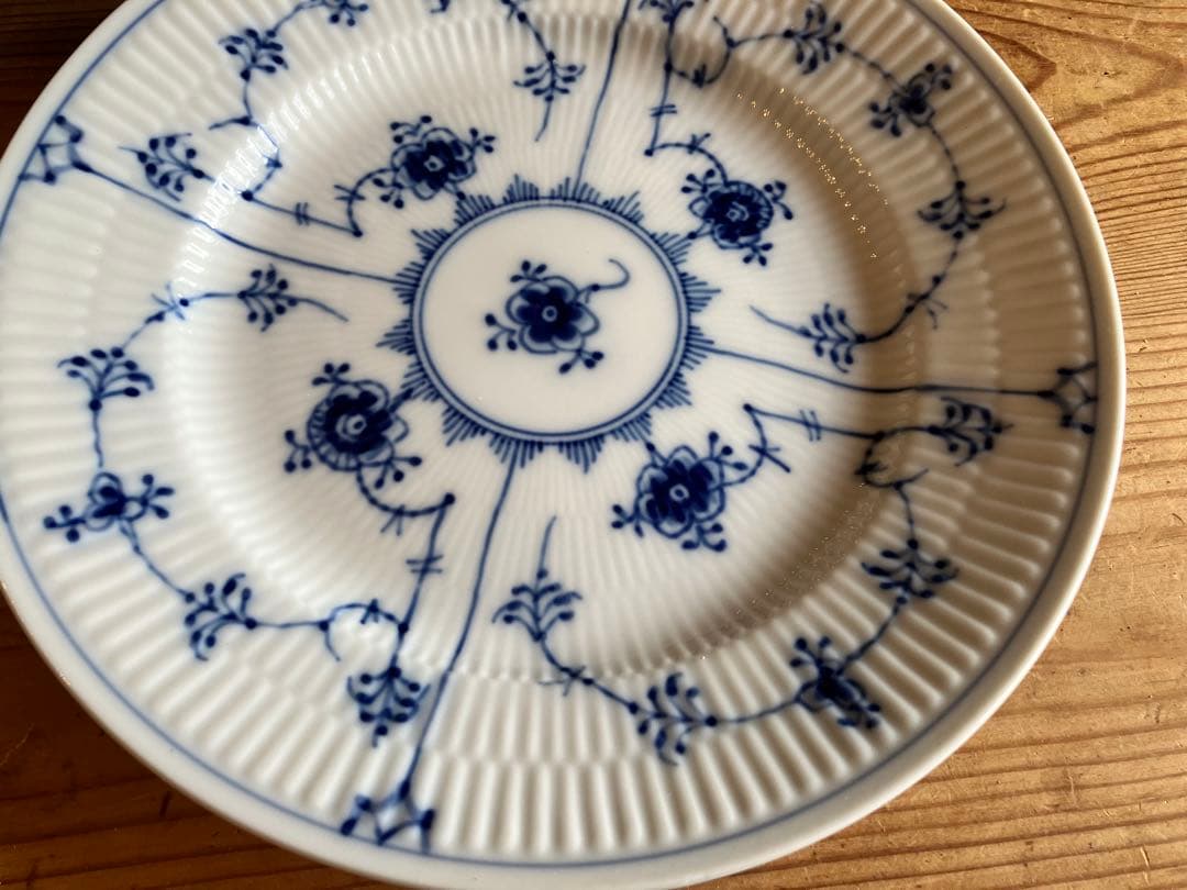 ロイヤルコペンハーゲン　ブルーフルーテッド　19デザートプレート×3