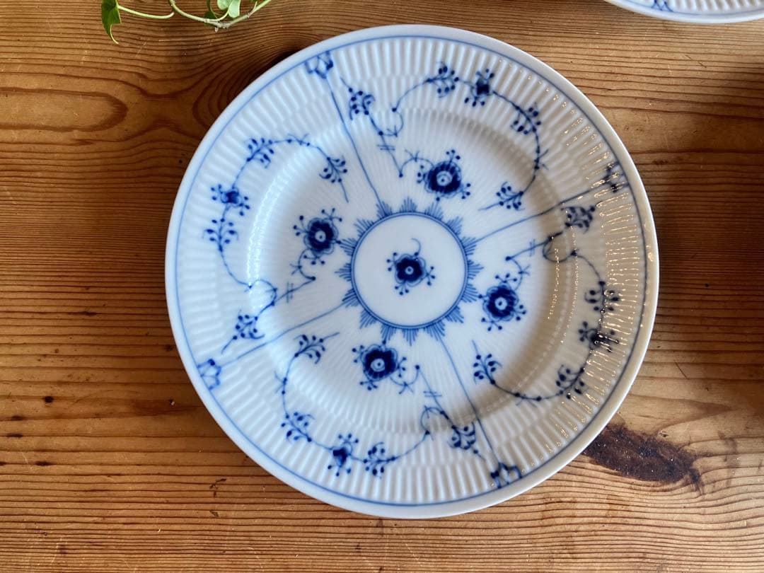 ロイヤルコペンハーゲン　ブルーフルーテッド　19デザートプレート×3