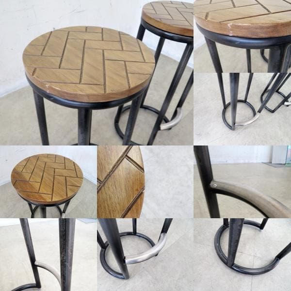 美品■アスプルンド■ボールトン■バースツール■ハイスツール■ヘリンボーン■2点