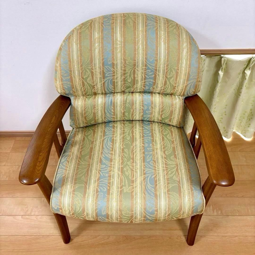 【美品】HIKARI 光製作所 アンティーク アームチェア 1人掛けソファ