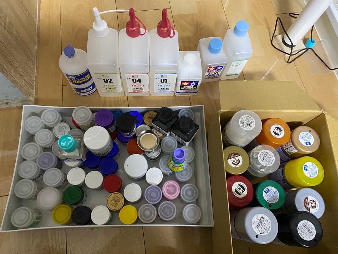 自作 塗装ブース エアブラシ RAYWOOD ジャンク 塗料