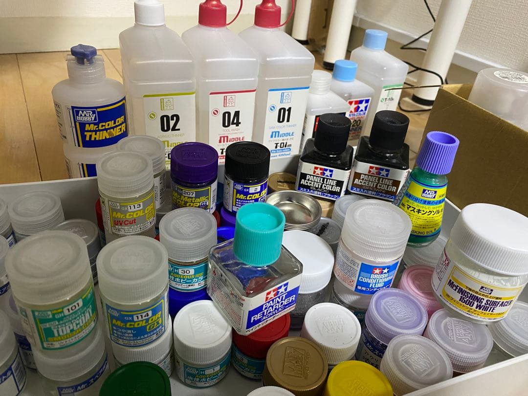 自作 塗装ブース エアブラシ RAYWOOD ジャンク 塗料