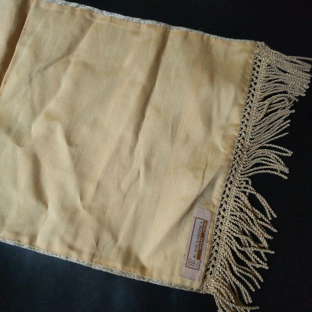 川島織物 麟鳳襷紋 織りセンター【ヴィンテージ】中古品 絹100%