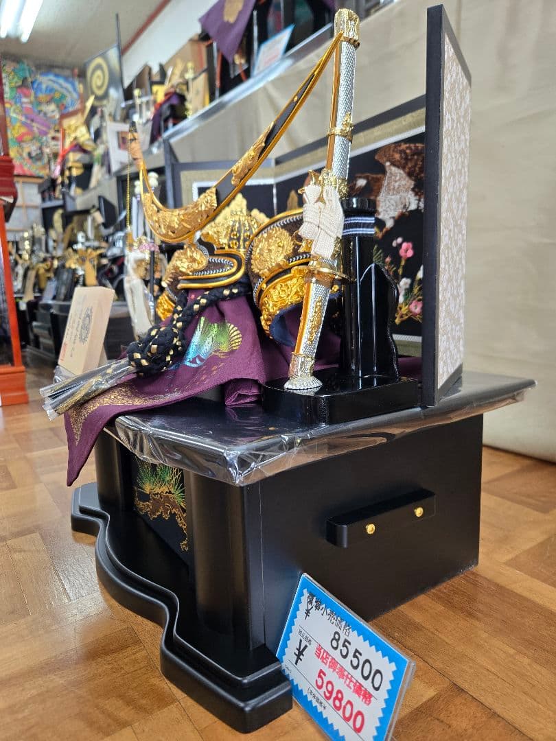 【展示品限り】五月人形　兜　伊達政宗　収納飾り　※閉店セール　S14