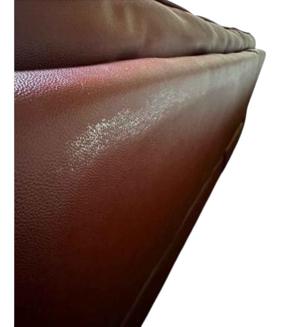 NITORIニトリ ロゾ4本革　カウチソファー　カウチ　レッド　4人掛