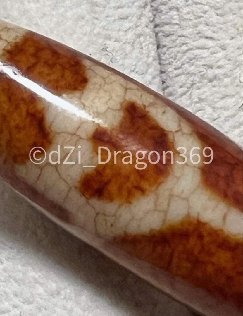 dZi beadsジービーズ 西蔵 玉髄 上肯 龍紋 水蓮花天珠