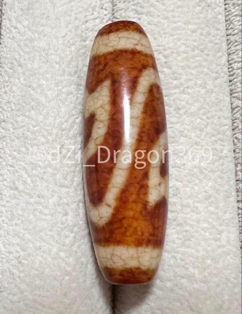 dZi beadsジービーズ 西蔵 玉髄 上肯 龍紋 水蓮花天珠