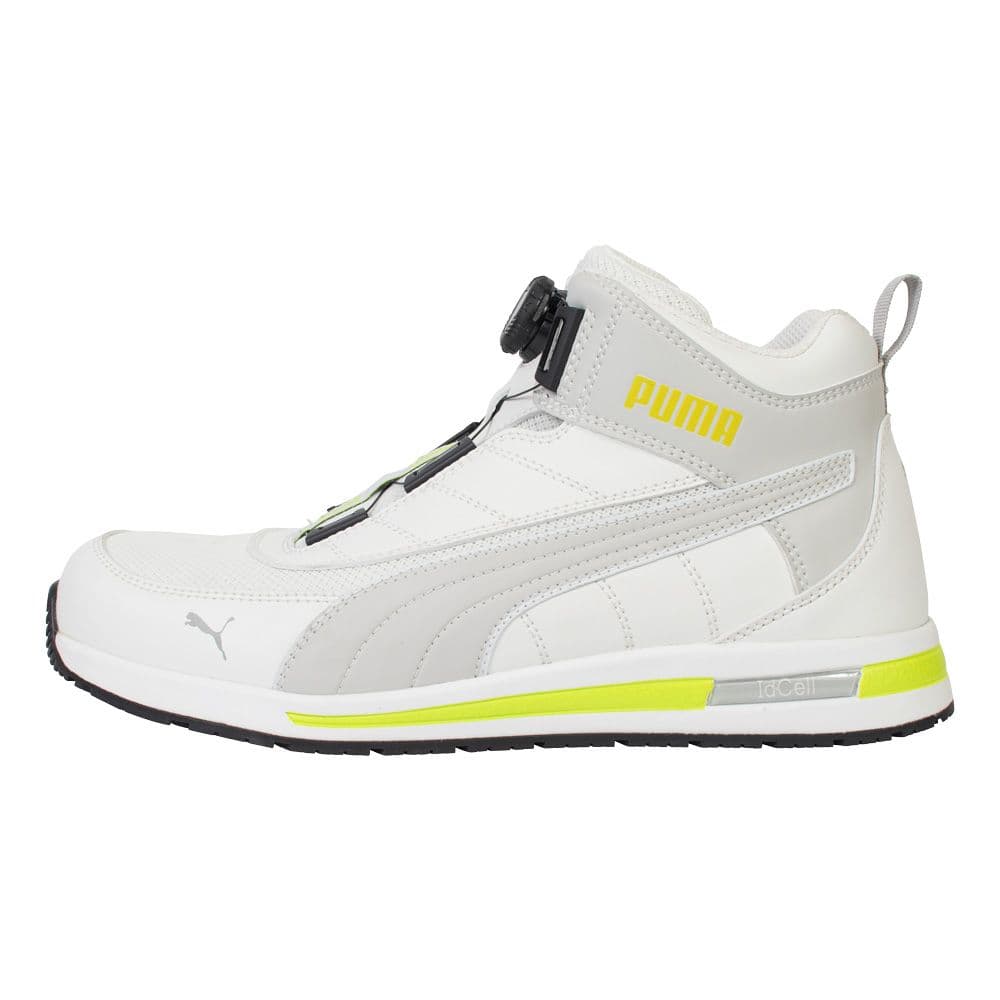 プーマ安全靴#63.213 26.0cmスイッチバックホワイトディスクミッド