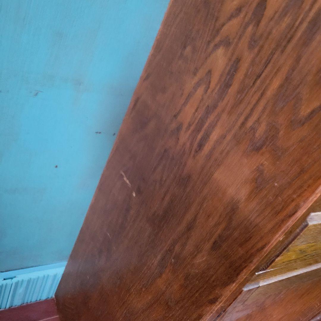 三越家具 Brugge ブルージュ 食器棚 キャビネット 楢材ステンドグラス英国