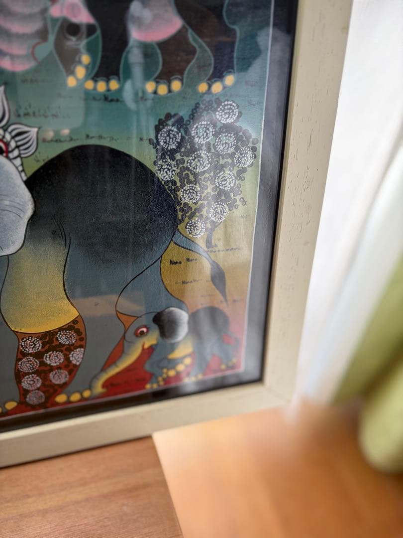 【値下可】 ティンガティンガアート ムテコ 動物のファミリー 絵画