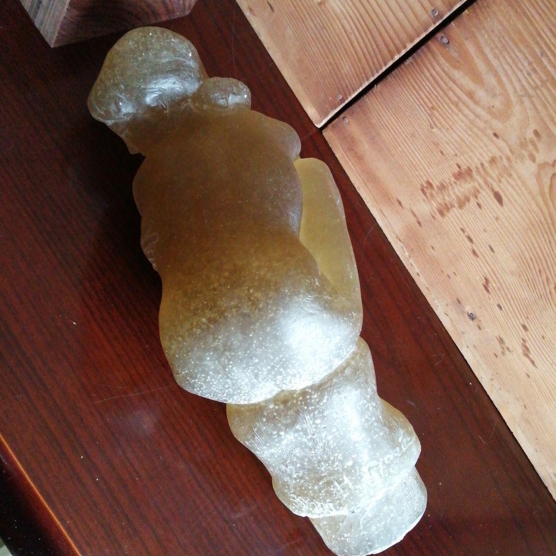 茂木弘行　ガラス製裸婦像　23cm