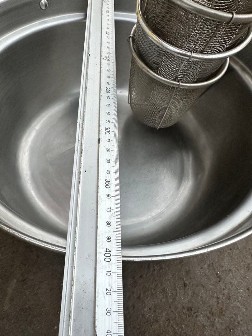 ラーメン　うどん　ソバ　麺茹で　デポ4個　大型鍋直径40センチセット