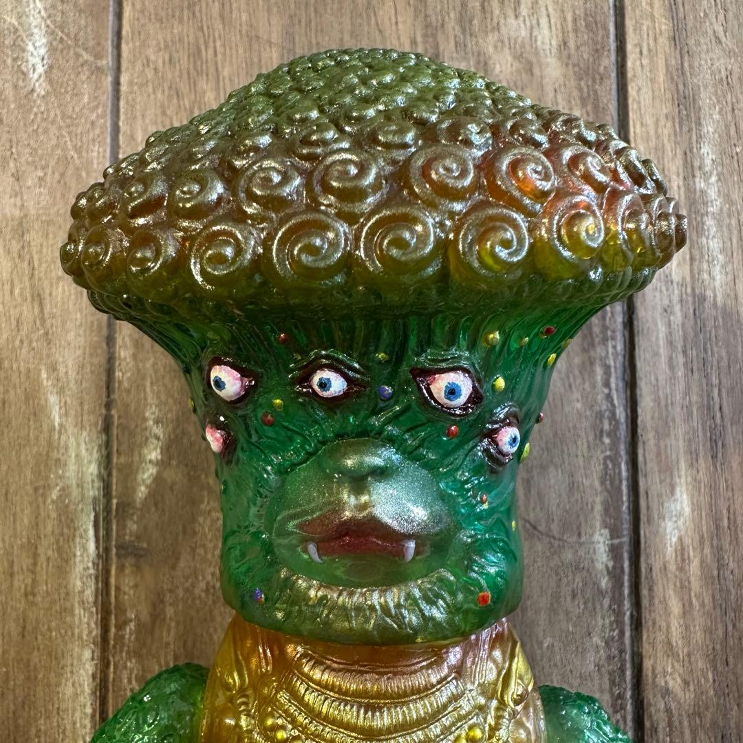 ソフビ リペイント キノコ王子 侍ボディー インディーズソフビ もう