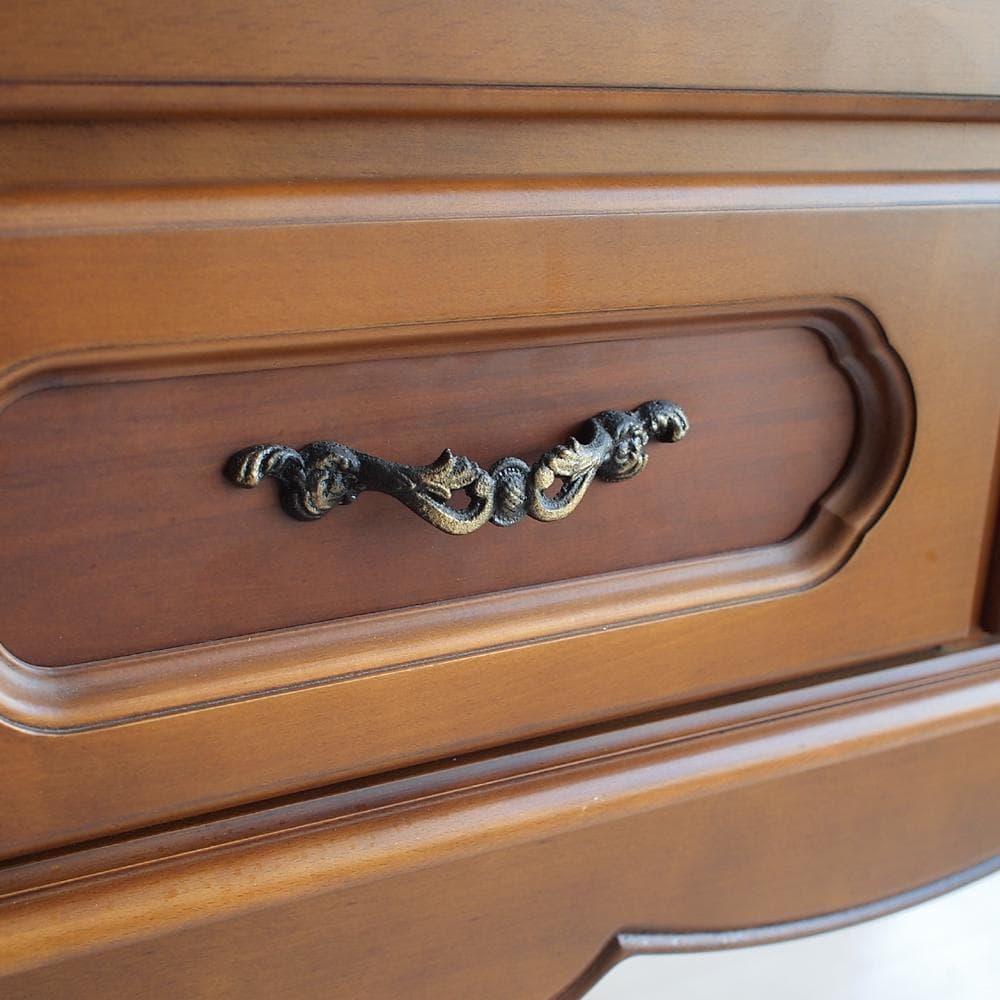 カリモク 猫脚 ガラスキャビネット サイドボード クラシカル ロココ