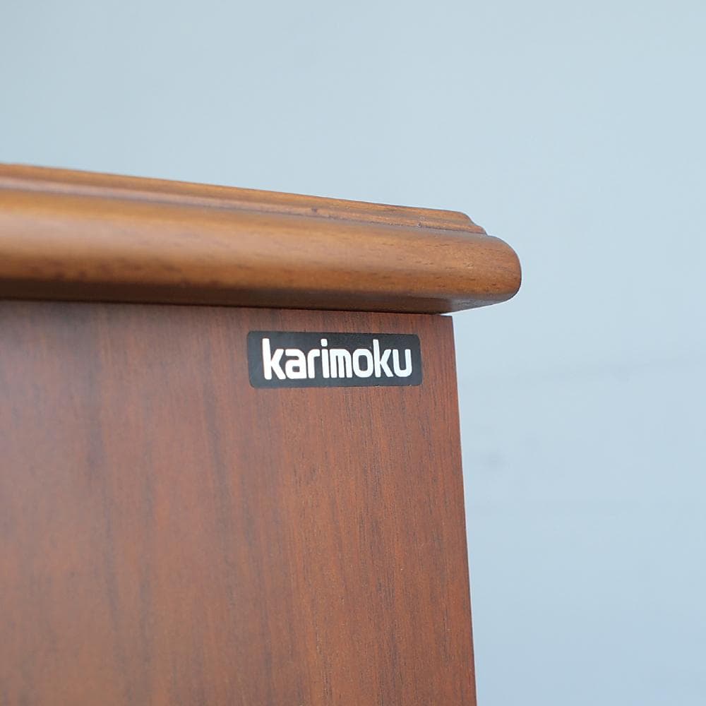 カリモク 猫脚 ガラスキャビネット サイドボード クラシカル ロココ