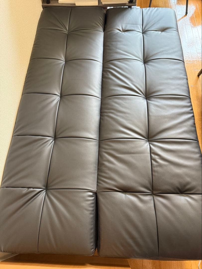 ニトリ ソファベッド Nシールド マークスAM BK 合皮