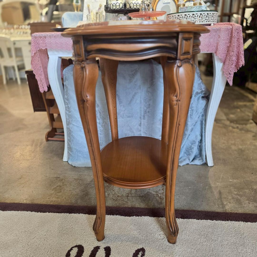 1【希少】 大理石 猫脚 コンソール アンティーク 木製 天板 テーブル 飾り台